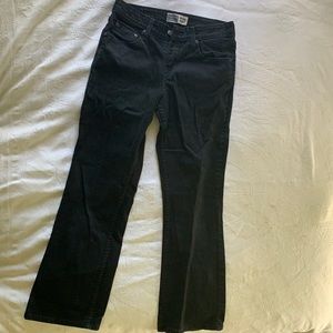 Black mid rise bootcut jeans